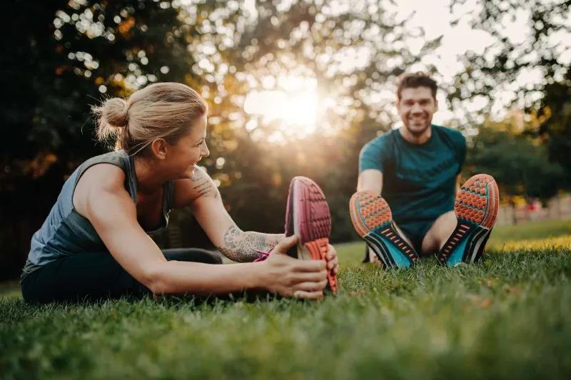 Foot Pain Couple Stretching Body Image compressed