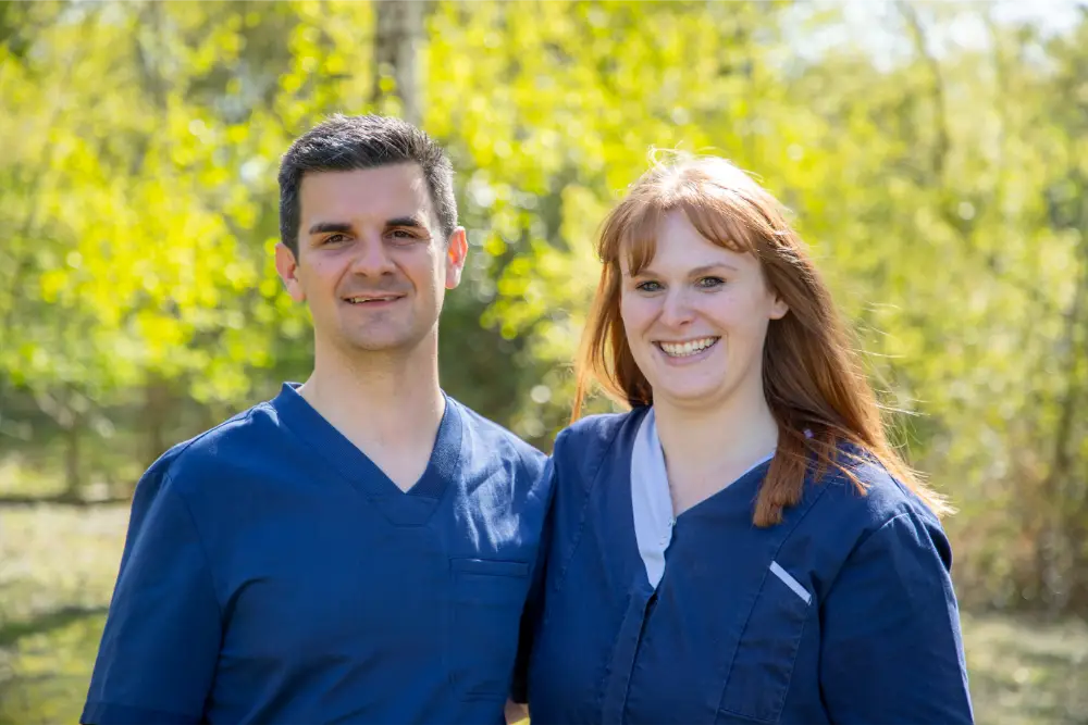 About Us 1 nicole luke mccarthy bedford podiatry clinic outdoor portrait b67bd22b940e689a8735b8d2f25a8d71 1